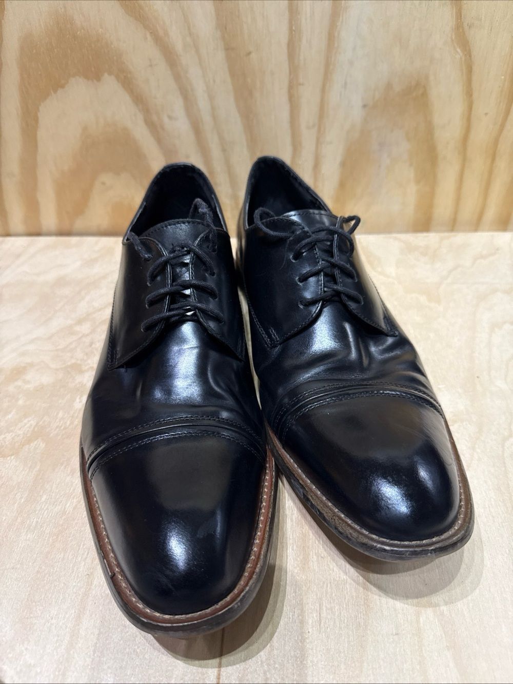 Kenneth Cole REACTION Men's Black Classic Cap Toe Lace Up Oxford Size 13